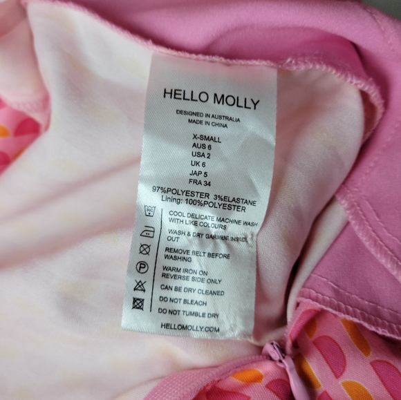Hello Molly Sunny Babe Pink Retro Beach Romper Size 2 - Picture 13 of 13